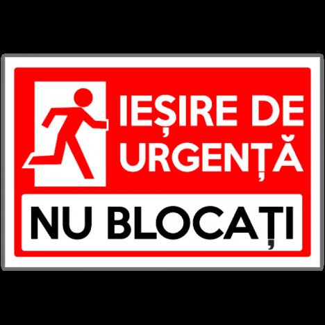 Indicator pentru iesire de urgenta nu blocati